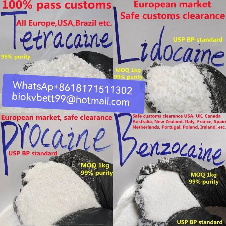 Local Anesthetic Powder 99% Pure Benzocaina Lidocaina HCl Tetracaina Procaina Base Powder